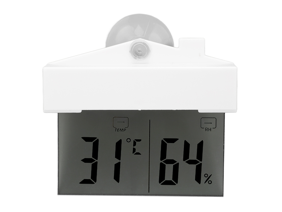 Termómetro Higrómetro Digital Para Interiores Con Pantalla Lcd, Monitor De Temperatura Y Humedad De Alta Precisión Para Habitaciones Con Ventosa.