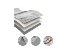 Alfombra Bohemia Gris Grande 2743x3658mm Cómoda, Lavable, Antideslizante e Hipoalergénica Tekmaquinas