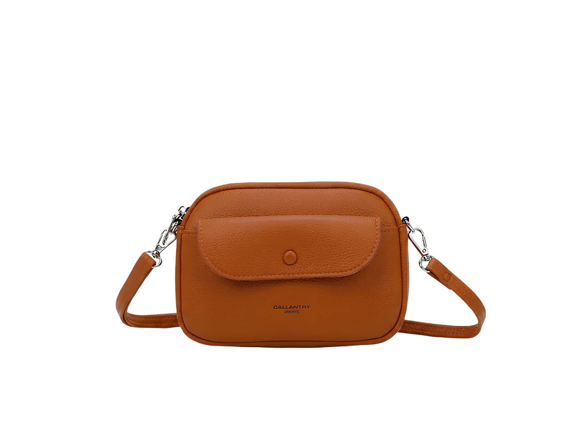 Bolso Bandolera Para Mujer Compacto Efecto Granulado Con Bolsillo De Solapa