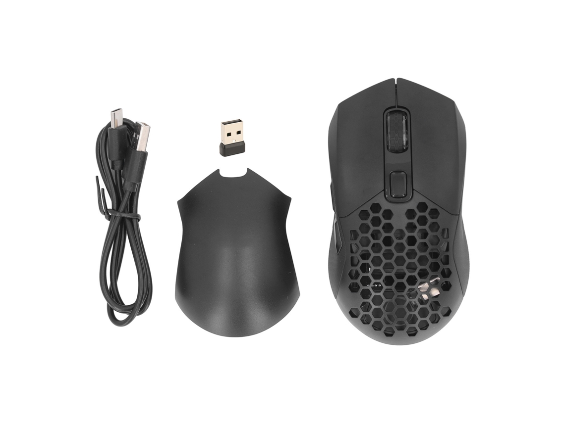 Ratón Inalámbrico 2.4g/bt5.1 Con Dpi Ajustable, Retroiluminación Rgb, Plug And Play Para Juegos Y Uso De Oficina - Negro