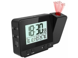 Despertador digital con proyección en techo, USB, batería de respaldo, proyección 180º, pantalla LED Kofihety