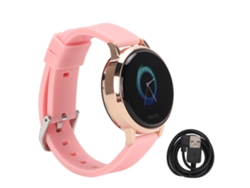 Pulsera Inteligente Ip68 Resistente Al Agua, Podómetro, Monitor De Frecuencia Cardíaca Y Presión Arterial, Color Rosa