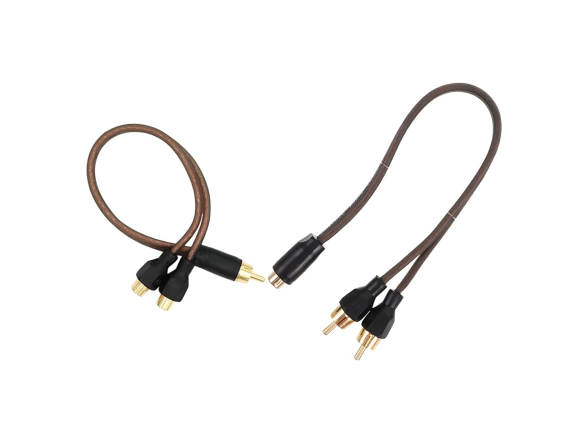 Cable Divisor De Audio Y Video Para Radio De Coche De 2 Piezas, Adaptador Macho-hembra Para Subwoofer Y Reproductor De Tv