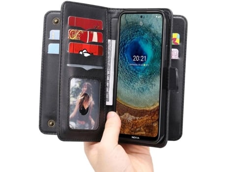 Carcasa Oppo A93 5G/A74 5G/A54 5G HFS-HOUSE Cartera Cuero Pu Zipper Negro