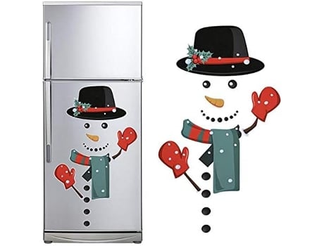 1 Juego de imanes de nevera de muñeco de nieve divertido imán de nevera pegatinas de nevera adornos navideños para armarios puerta de nevera