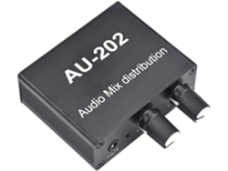 Mezclador Estéreo Au-202, 2 Entradas Y Salidas, Distribuidor De Audio Para Amplificador De Auriculares