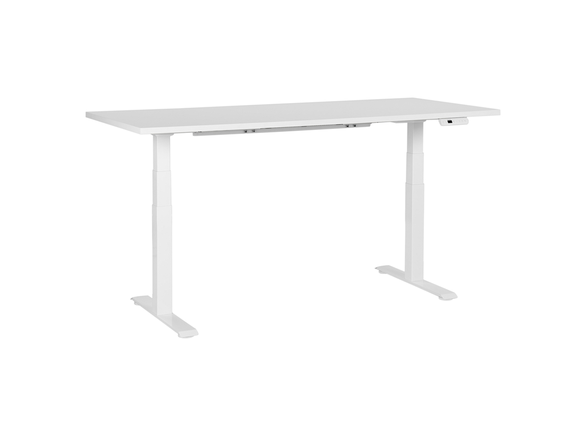 Escritorio para usar de pie o sentado BELIANI Destines de Tablero de fibra Blanco 180x80x128