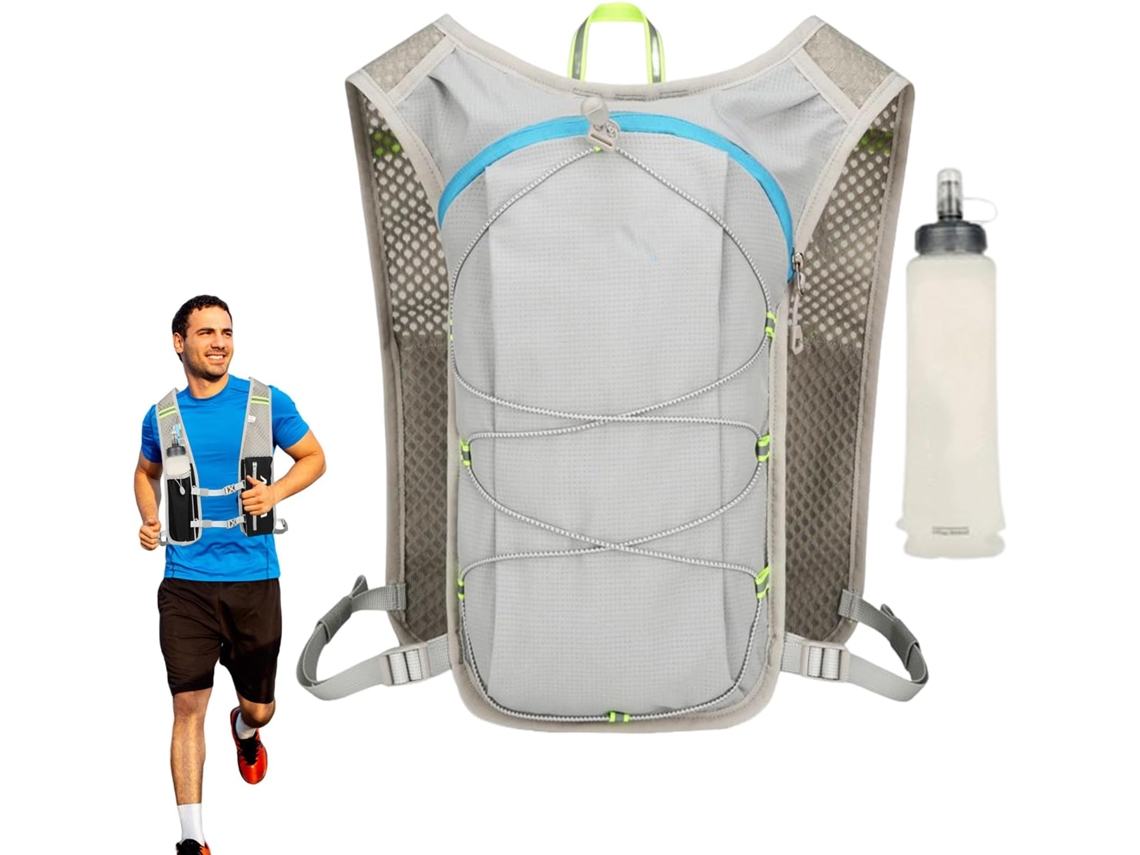 Mochila de hidratación para correr | Bolsa de agua con correas ajustables y botella flexible Vayotoy