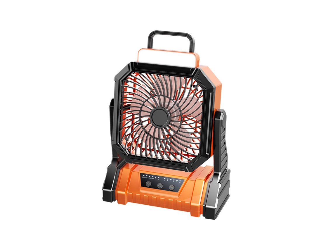 Ventilador (naranja) - Batería 5400mah - Tres Niveles De Iluminación - Temporizador - Cuatro Niveles De Velocidad Del Viento