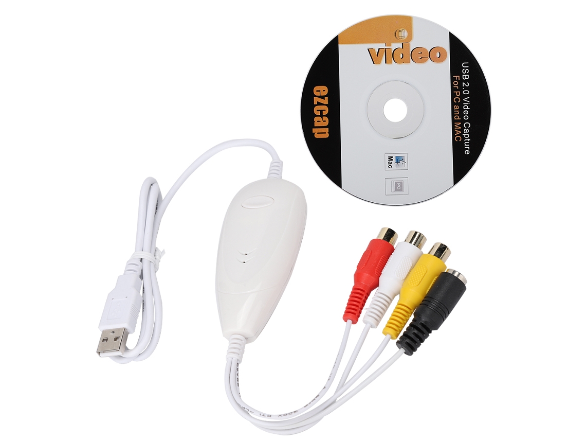 Captura de vídeo USB 2.0 (sin controlador para Mac/Windows)
