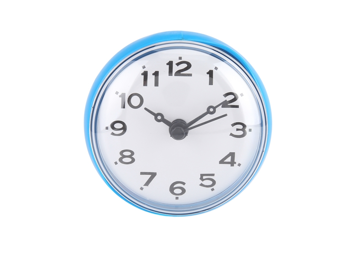 Reloj De Pared Con Ventosa, Decorativo, Resistente Al Agua, De Cuarzo Para Baño O Cocina, Mini Reloj De Ducha Portátil, Silencioso Y A Pilas.