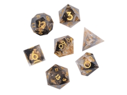 Mali conjunto de Dados de Resina Poliédricos 7 Peças Equilibrados para Jogos de Tabuleiro Colorido