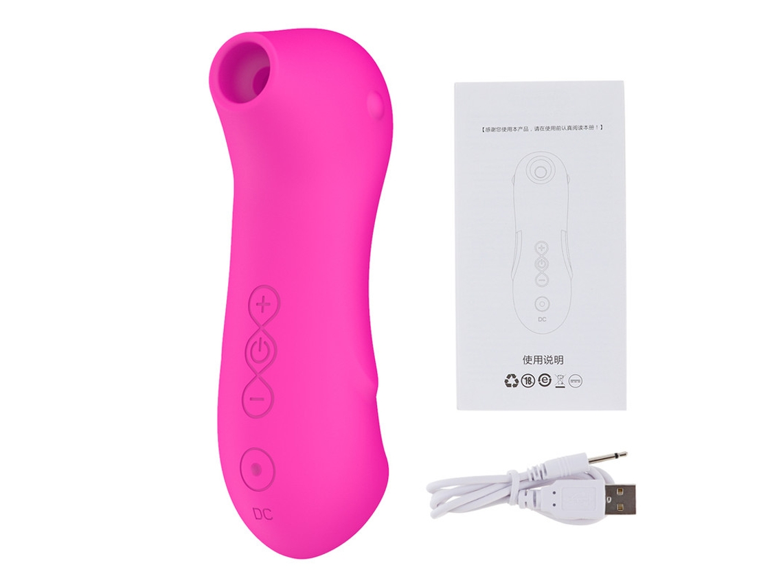 Vibrador de masaje de succión de 10 frecuencias para mujeres (rosa roja) YIZHOOD