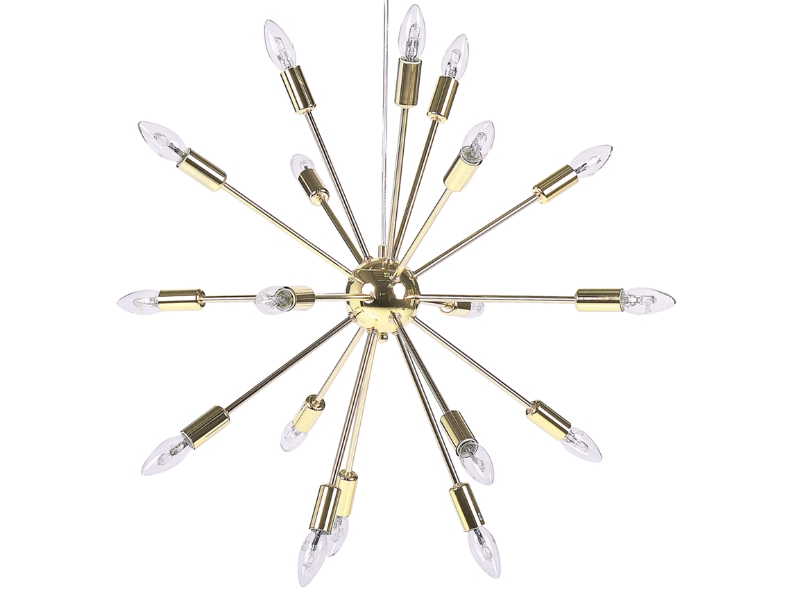 Lámpara de techo BELIANI Maguse de Hierro Dorado 59x59x149
