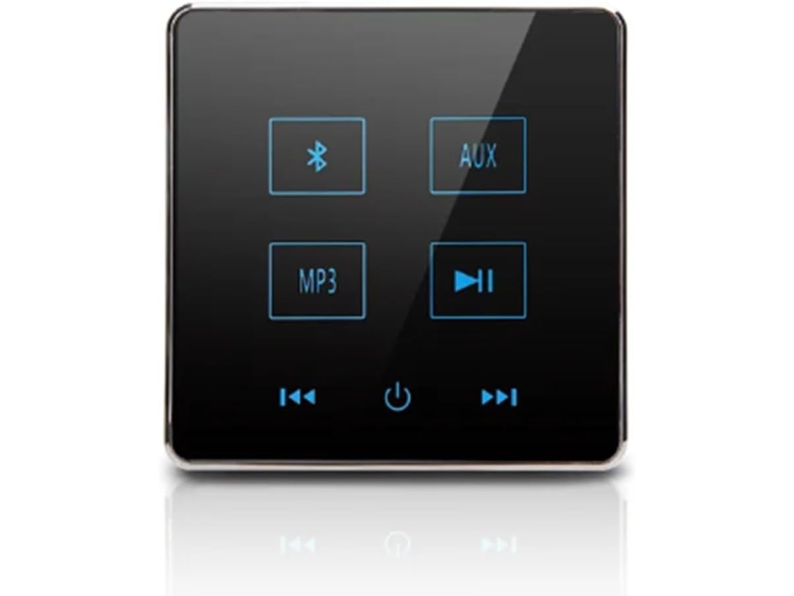 Amplificador De Pared Bluetooth, Sistema De Audio De Fondo Para Cine En Casa Con Tarjeta Tf Y Usb (negro), 1 Juego.