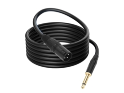 Cables de audio no balanceados de 6,35 mm a 6,35 mm con 3 pines macho para tarjetas de sonido y altavoces activos (longitud opcional) - LALAMOLI