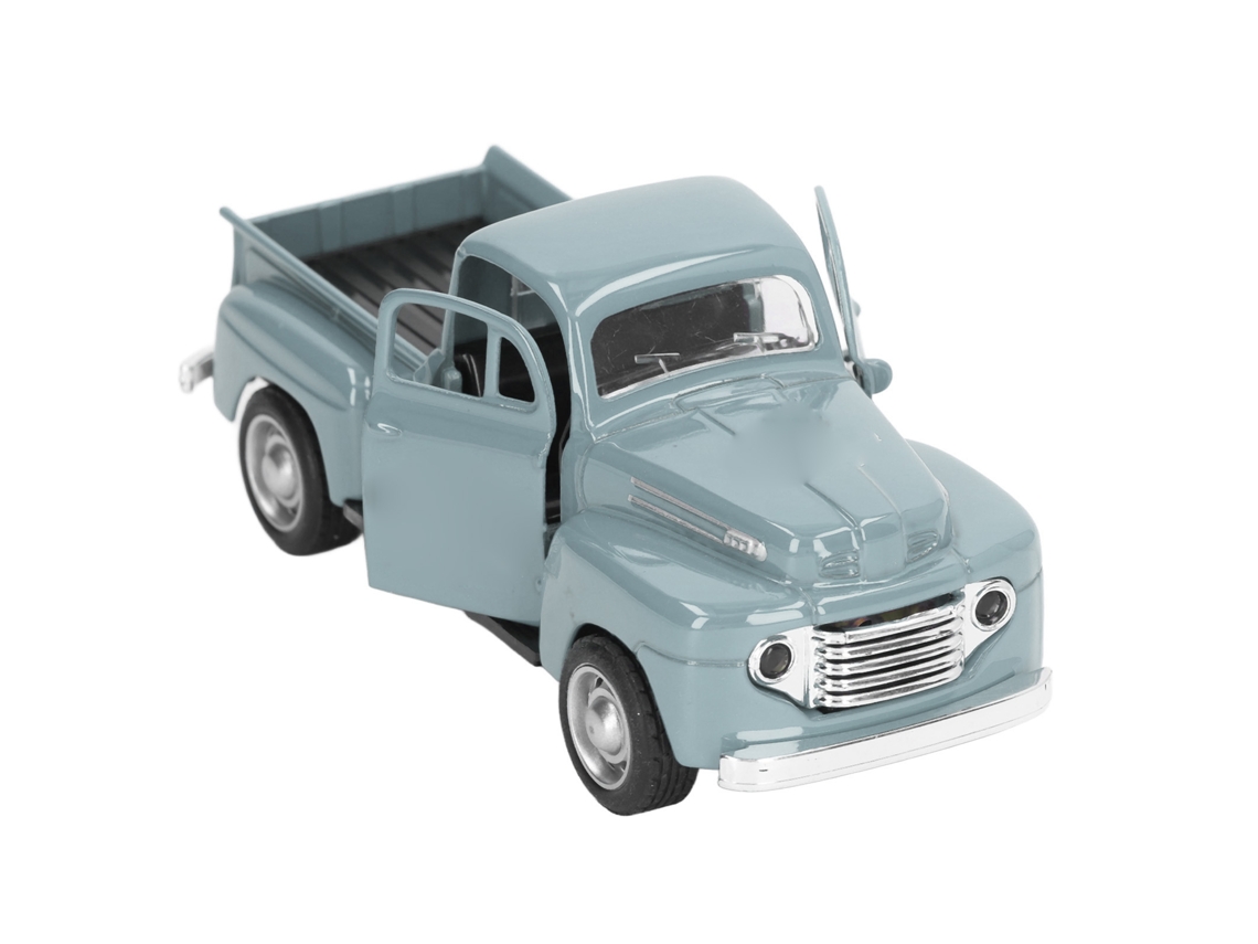 Camión Pickup De Retroceso 1:32 Para Niños Chicos, Modelo De Coche De Aleación Seguro Simulado Para Jardín Azul