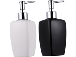 Dispensador de botellas de cerámica duradero para baño y cocina, juego de dos piezas, vacío, para gel de ducha y loción.