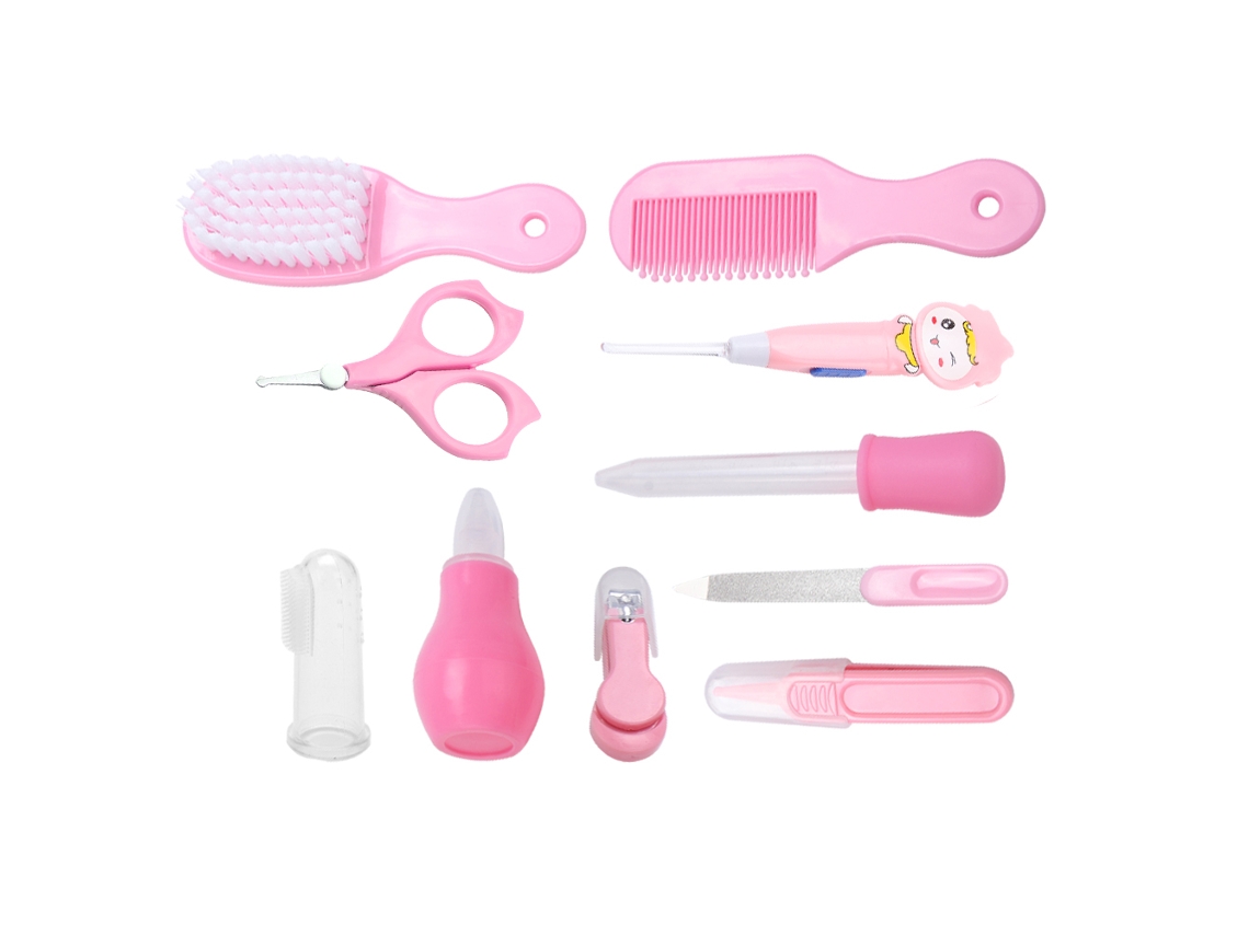 Kit De Cuidado Para Bebés Con 10 Herramientas, Seguridad Para Bebés, Rosa, Cortaúñas, Aseo, Recién Nacido
