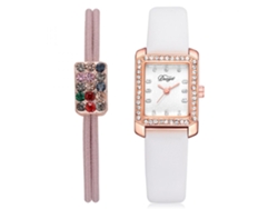 Reloj De Pulsera De Cuarzo Ultradelgado E Impermeable Para Mujer Con Brazalete De Acero Chapado En Oro.