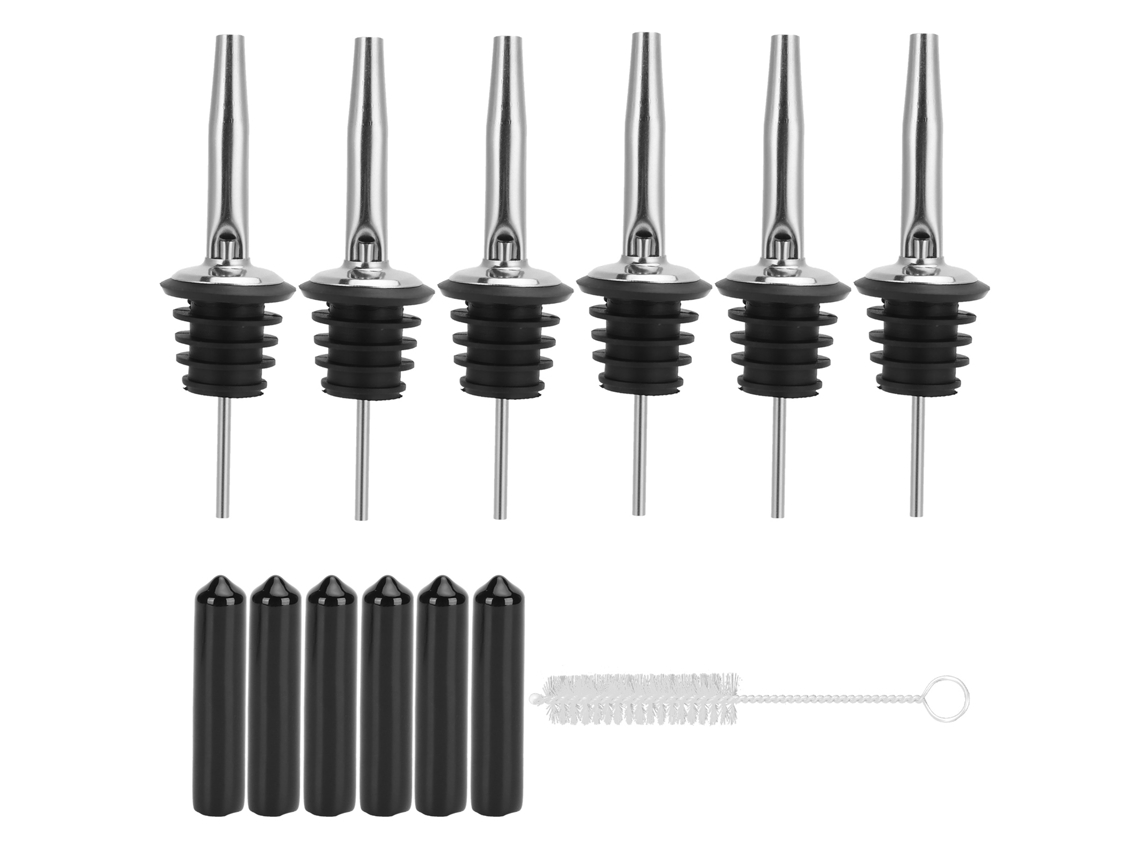 Boquilla Vertedora De Acero Inoxidable Con Tapón Y Cepillo Para Vino Y Otras Bebidas.
