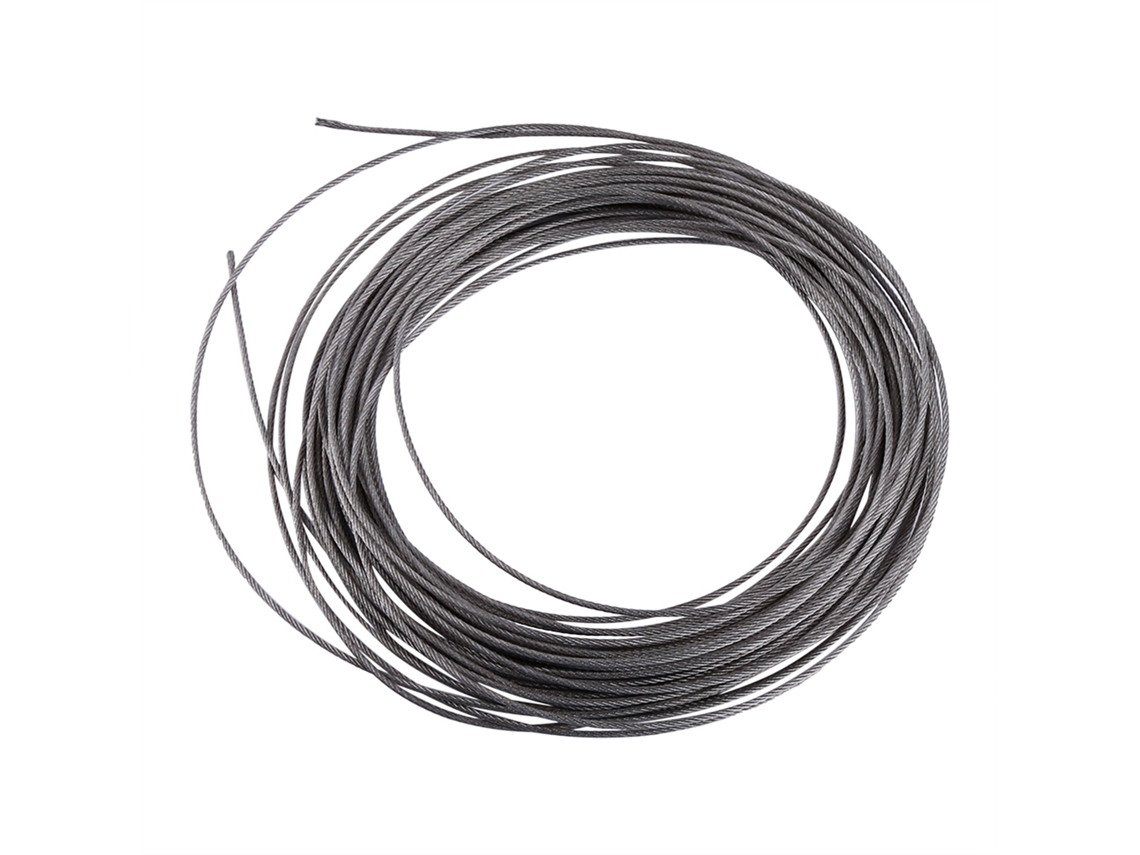Cable metálico con cable de acero inoxidable 304, 15 m, 1,5 mm de diámetro.