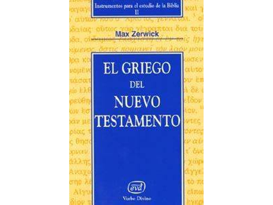 Libro Griego Nuevo Testamento de Max Zerwick (Español)