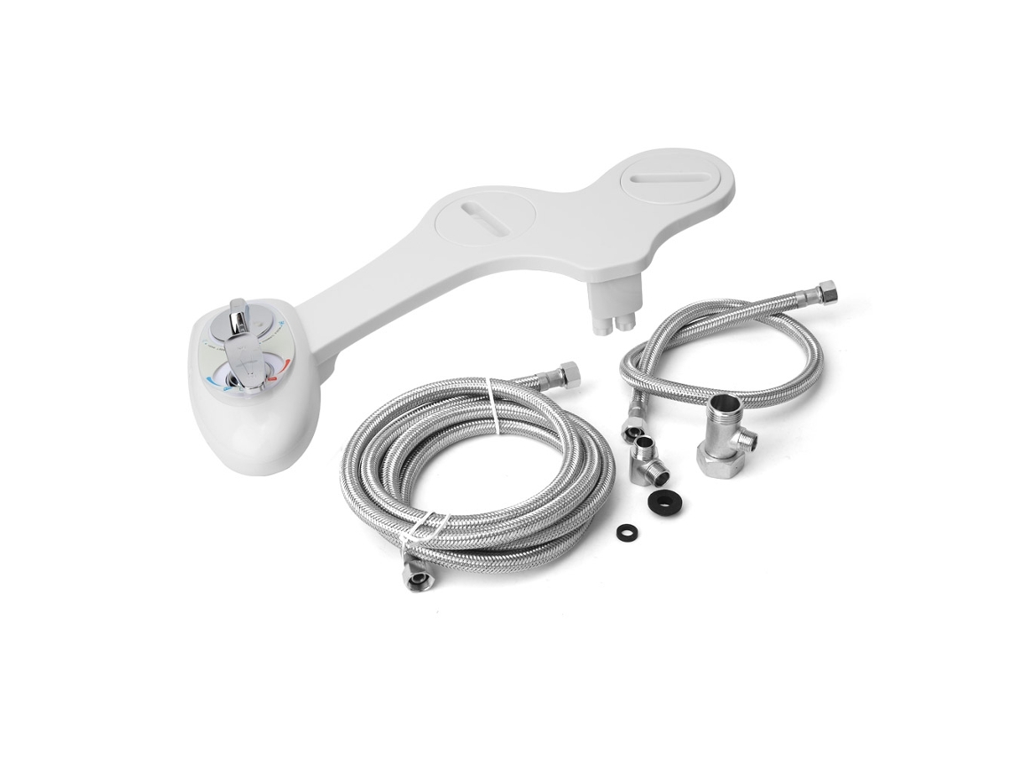 Accesorio De Bidé Para Inodoros Con Agua Fría Y Caliente, Doble Caño Y Función De Autolimpieza.