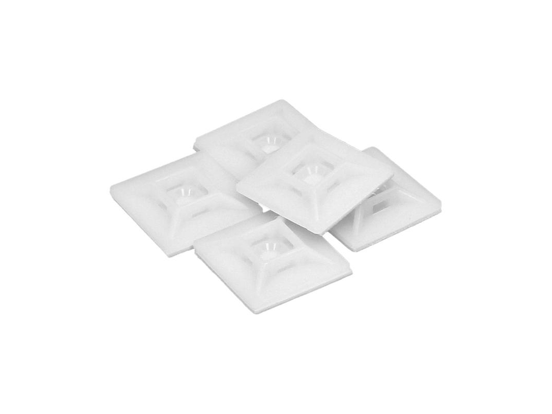 Base Adhesiva Para Bridas 19x19 Mm. Blanca Bolsa 100 Unidades