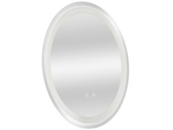Espejo de pared con LED Maratea para baño antivaho redondo aluminio cristal 60 x 60 x 3 cm Plateado PRO.TEC