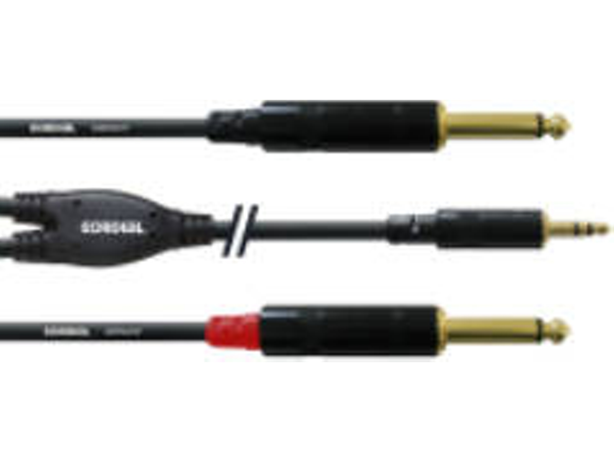 Cable de Audio CORDIAL (Jack 6.3mm - Jack 3.5mm - 3 m - Negro)