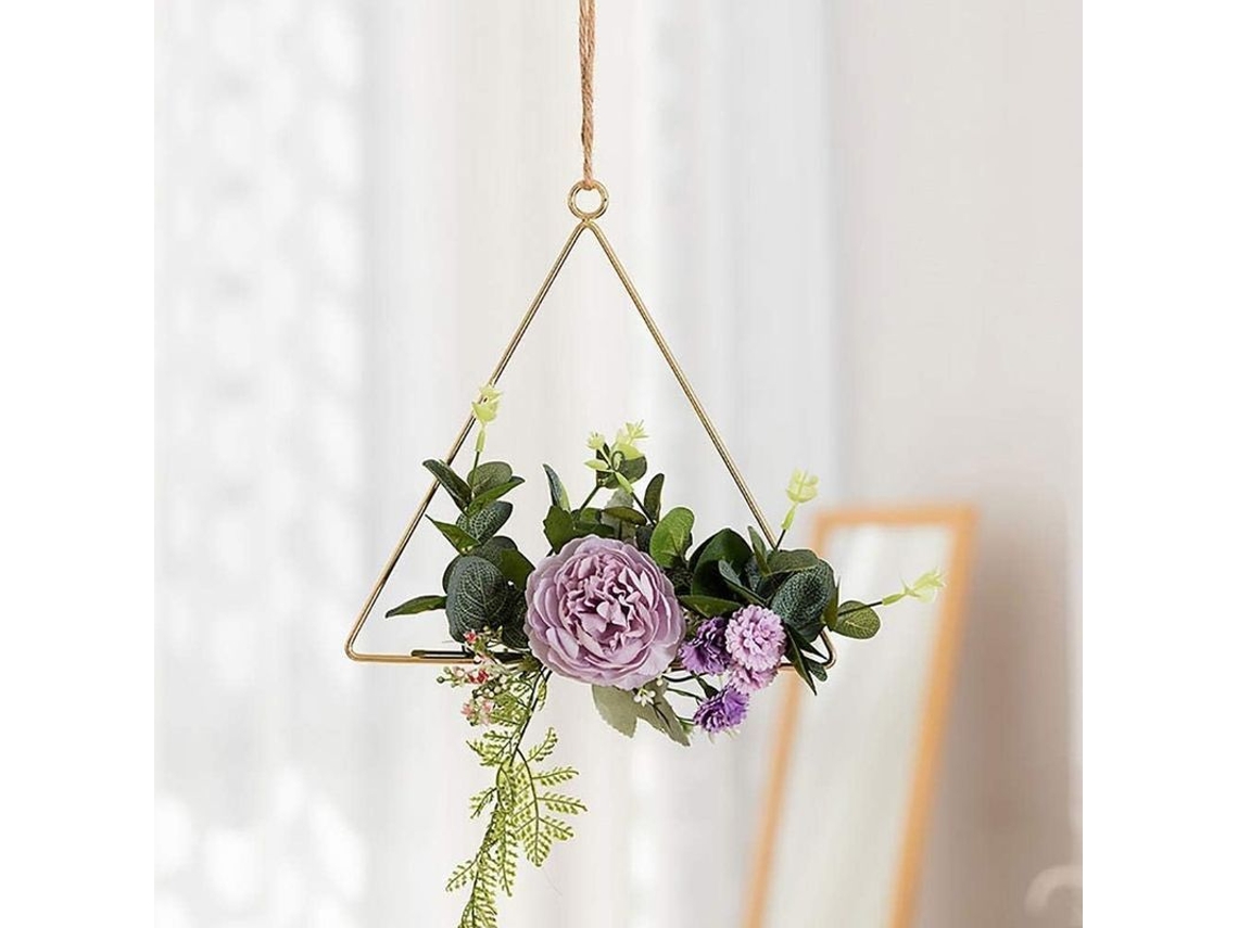 Arcos De Metal Dorado Con Diseño Floral, Marco Geométrico De 20 Cm, Para Bricolaje Y Decoración.