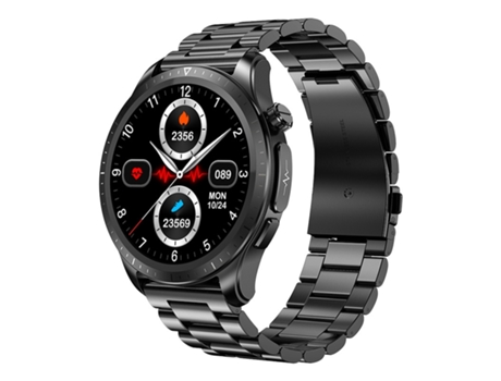 Smartwatch E420 con pantalla a color de 1,39'', correa de acero, soporte para monitorización del ritmo cardíaco/monitoreo cardíaco
