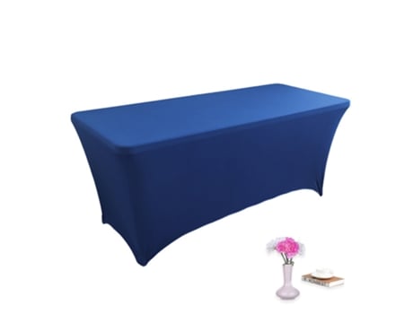Mantel ajustado Ropa de mesa para mesa rectangular de 6 pies - Cubierta de mesa de cama de masaje de licra elástica, azul real