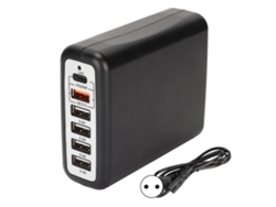 Estación De Carga Usb A13 De 100w Con 6 Puertos, Concentrador De Carga Rápida, Enchufe Eu, 100‑240v