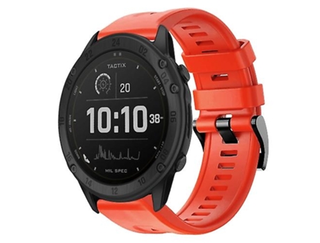 Correa De Reloj Inteligente Para Garmin Tactix Delta Hebilla De Metal Correa De Reloj De Silicona De Color Sólido Rojo VENISYMLIS
