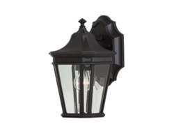 FEISS de luz de pared al aire libre (Fe-CotsLN2-S-BK) Cotswold Lane Cast-Cast Aluminium, Glass E27