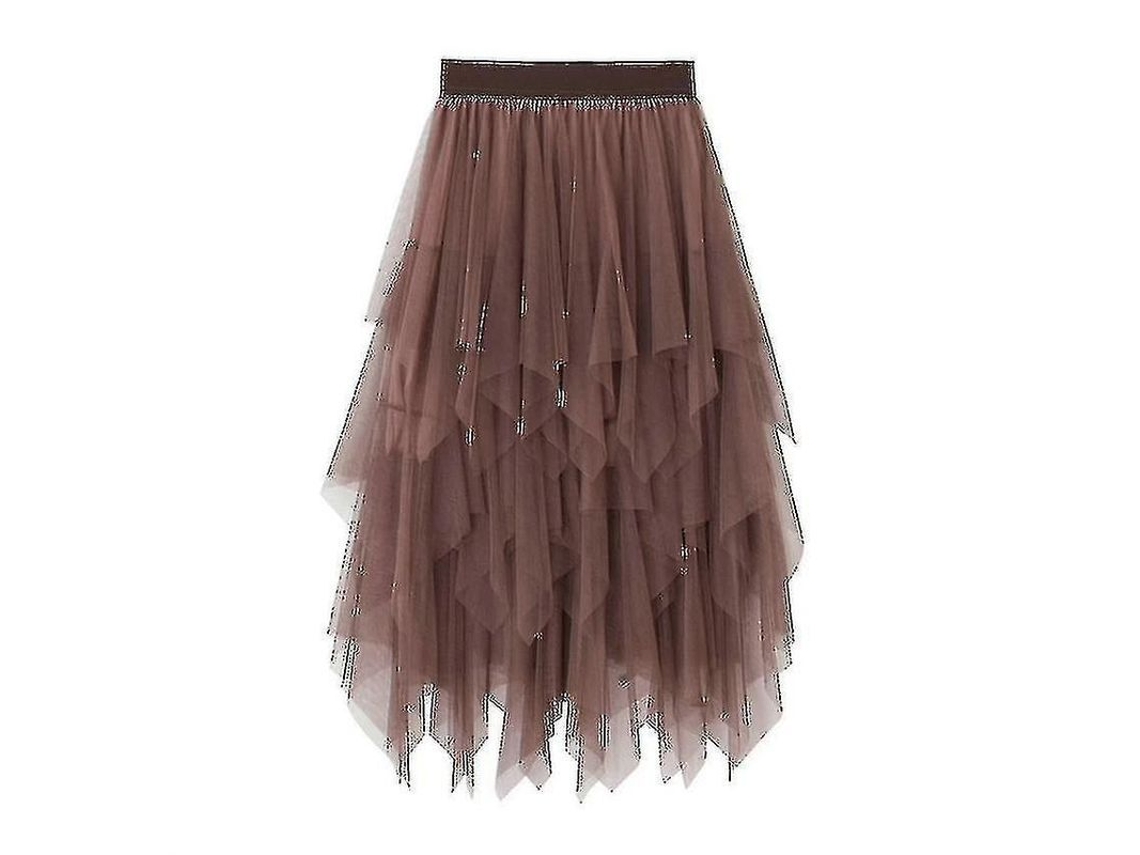 Falda larga de tul con cintura elástica, modelo 2026, estilo fresco y delicado para mujer (jxsm8063)