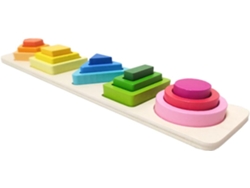 Juego de rompecabezas de madera para niños y niñas, bloques educativos con diversas formas, juguete cognitivo interactivo CHABERLU