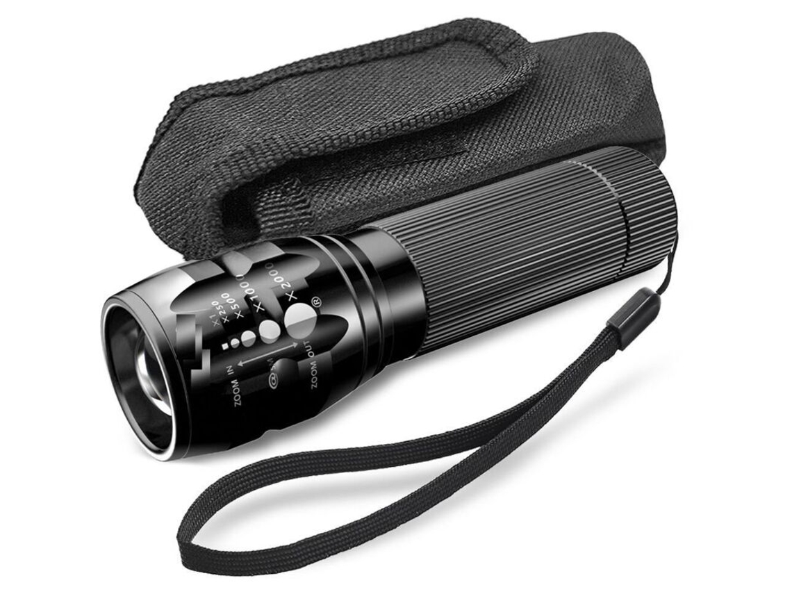 Potente Linterna Para Bicicleta Con Enfoque Telescópico Y Zoom De Tres Luces.