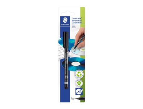 Rotulador Permanente para CD/DVD STAEDLER Lumocolor Punta Extra Fina 0,4 mm (Negro)