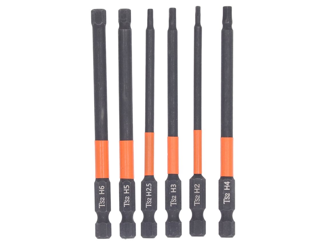 6 Piezas Set Broca Llave Allen H2-h6 100l Aleación S2 Magnética Para Reparación Hogar Automoción