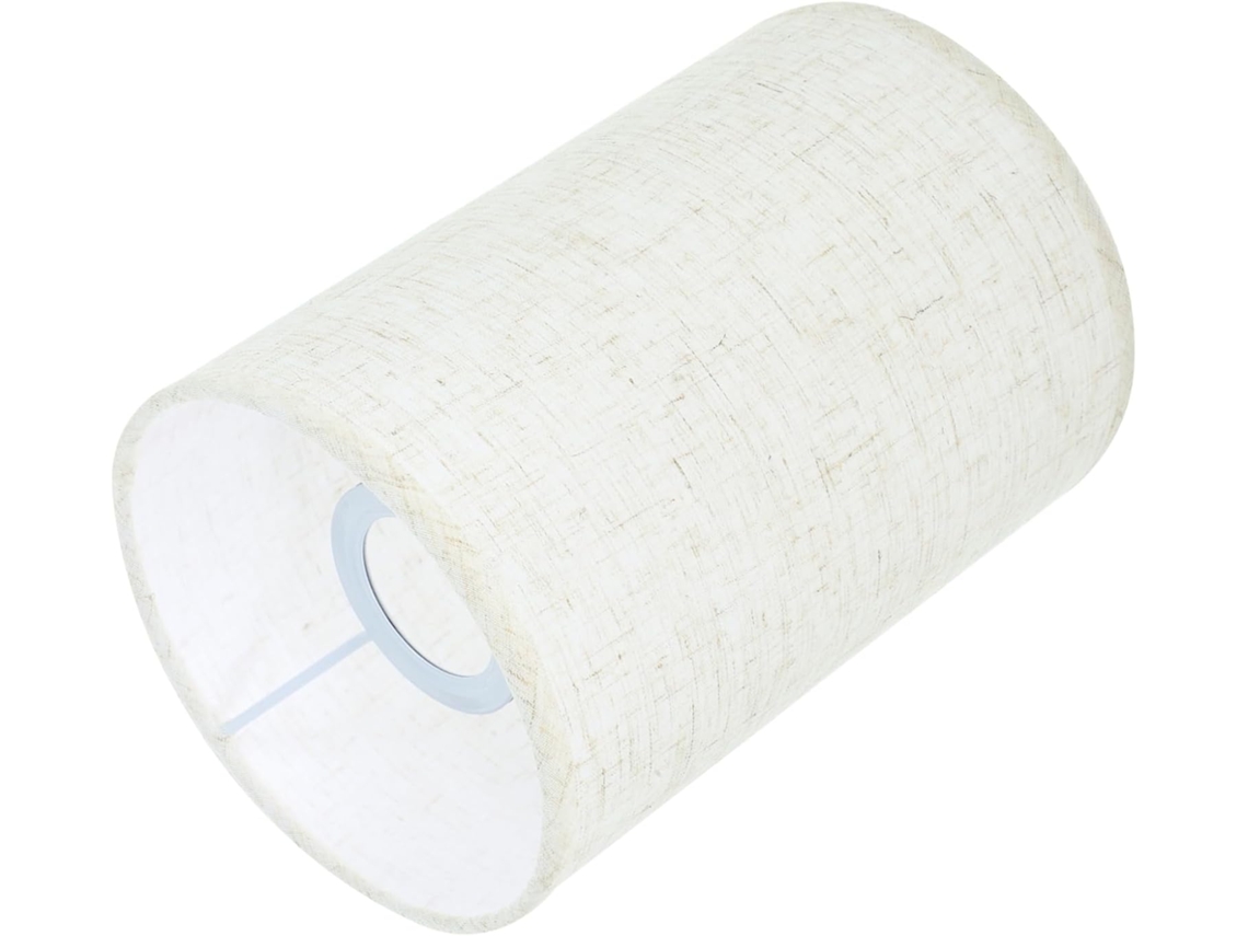 Lámpara De Mesa Moderna Rústica De Lino Beige