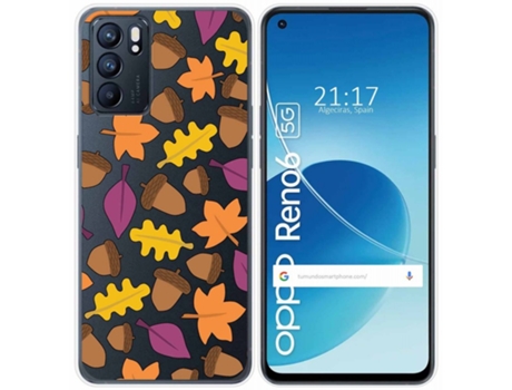 Carcasa Oppo Reno 6 5G TUMUNDOSMARTPHONE Dibujos Transparente Multicolor