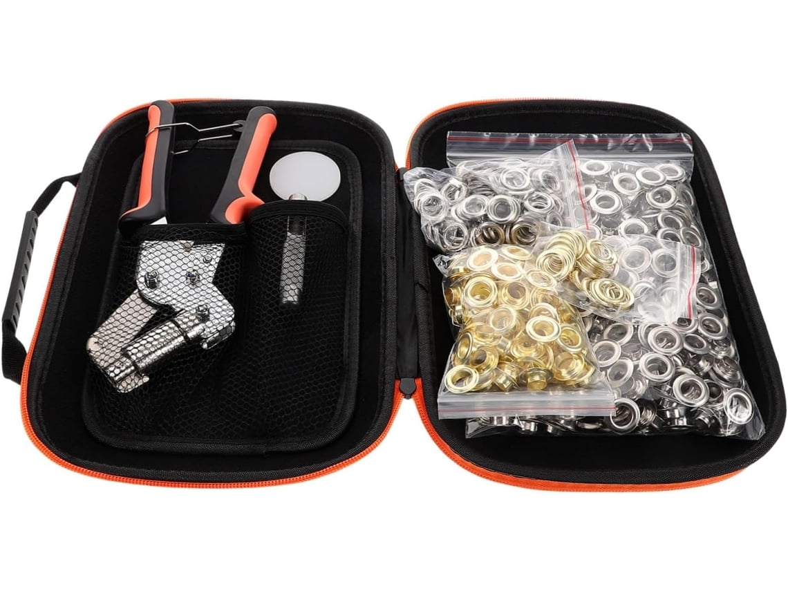Juego De Herramientas Para Ojales, Alicates, Perforadora Y Accesorios Para Lonas Y Telas. Fácil De Usar.