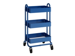 Carro de servicio Pyhäntä con 3 cestas acero 79 x 46 x 35 cm - Azul EN.CASA