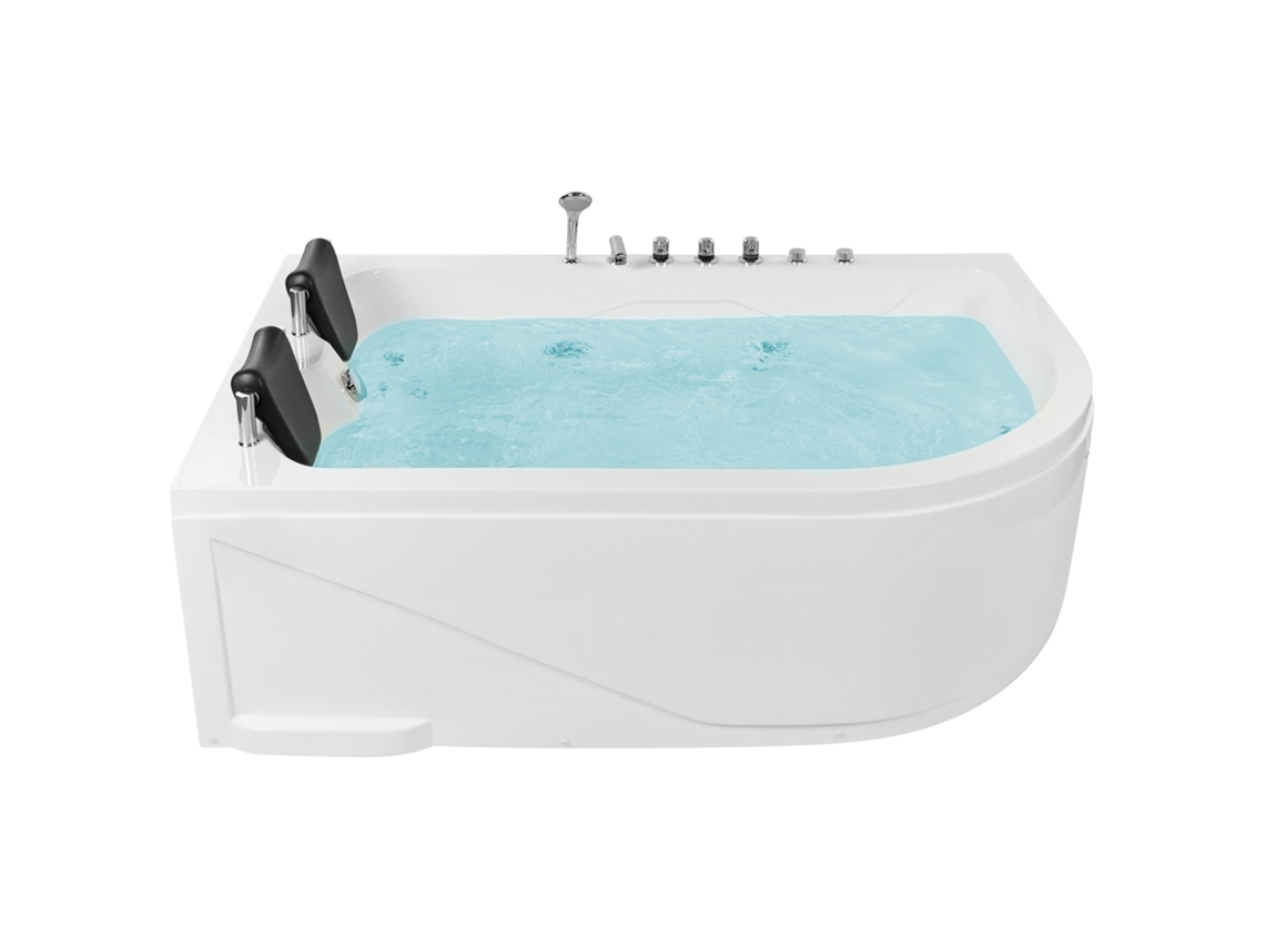 Bañera de hidromasaje BELIANI Calama de Acrílico Blanco 120x180x70