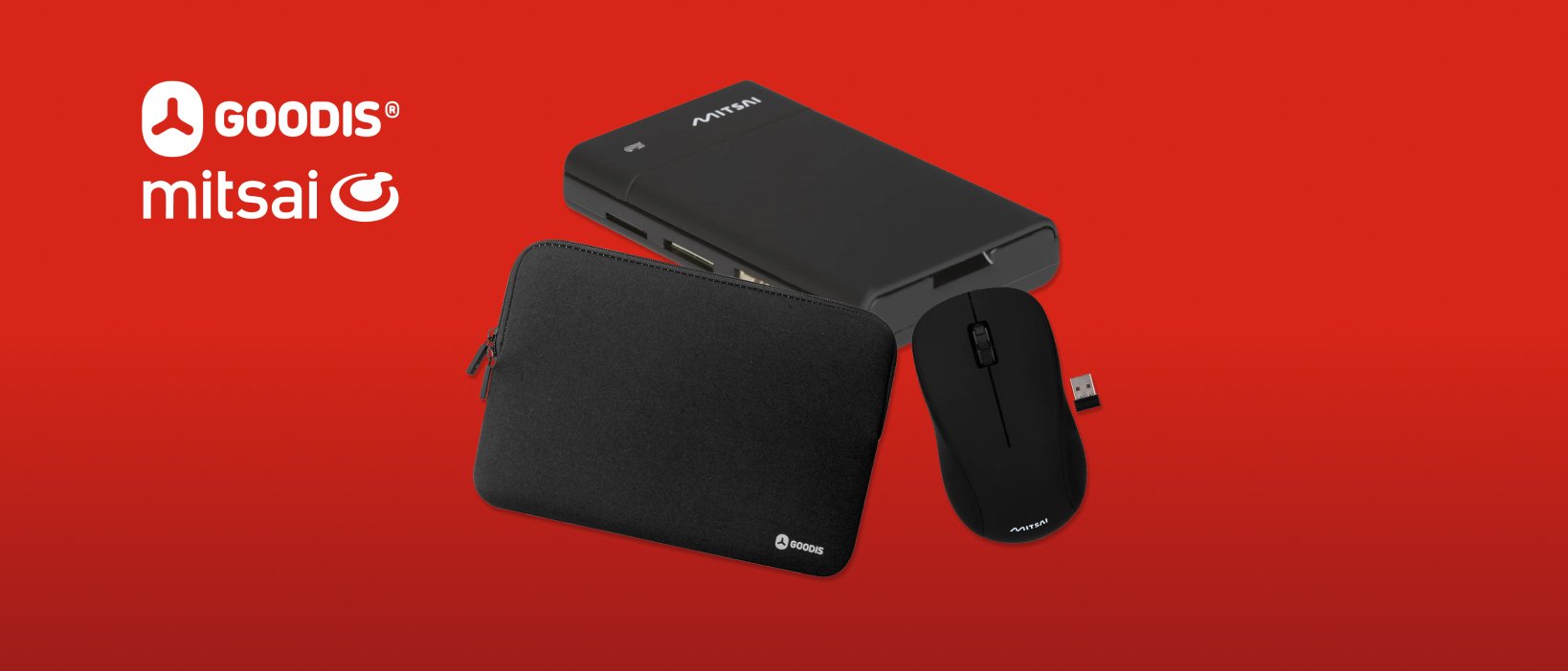 Lleva 3 y paga 2 en Accesorios de PC MITSAI y GOODIS