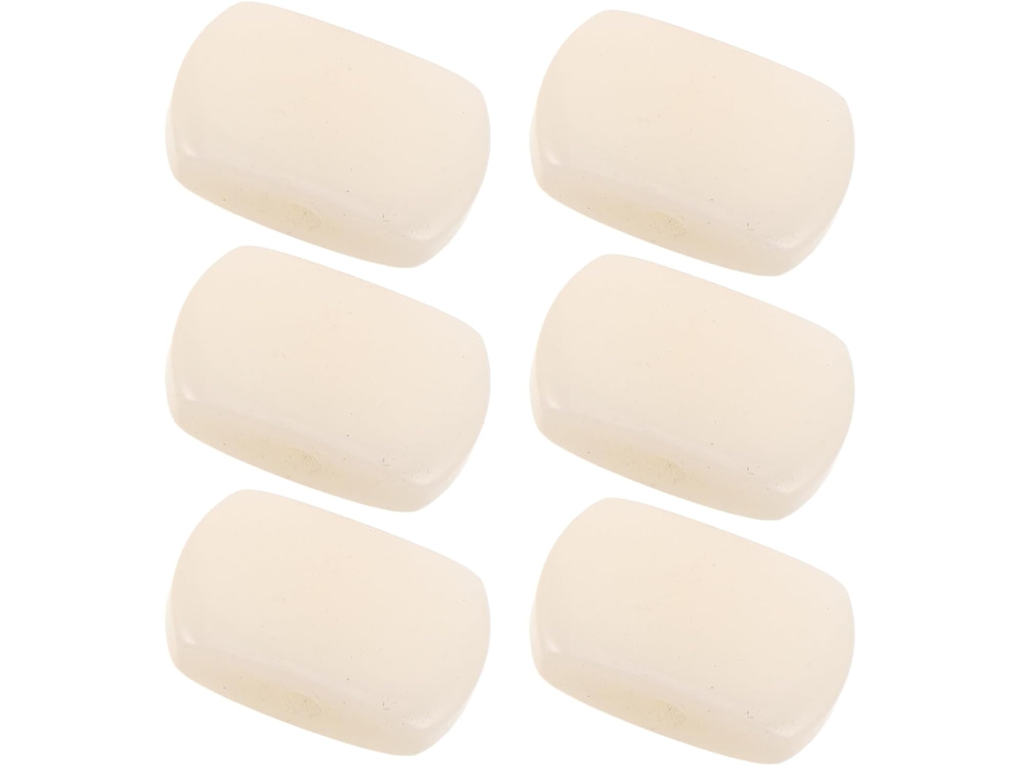 Juego De 6 Clavijas De Afinación De Resina Color Crema, Botones De Repuesto Para Guitarras.