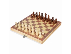 Juego De Ajedrez Magnético De Madera Plegable Con Tablero De Fieltro Ligero, Portátil Para Viajes, Juguete Educativo Para Padres Y Niños.